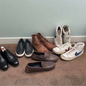 Sneakers, dress oxfords, loafers, waterproof leather boots